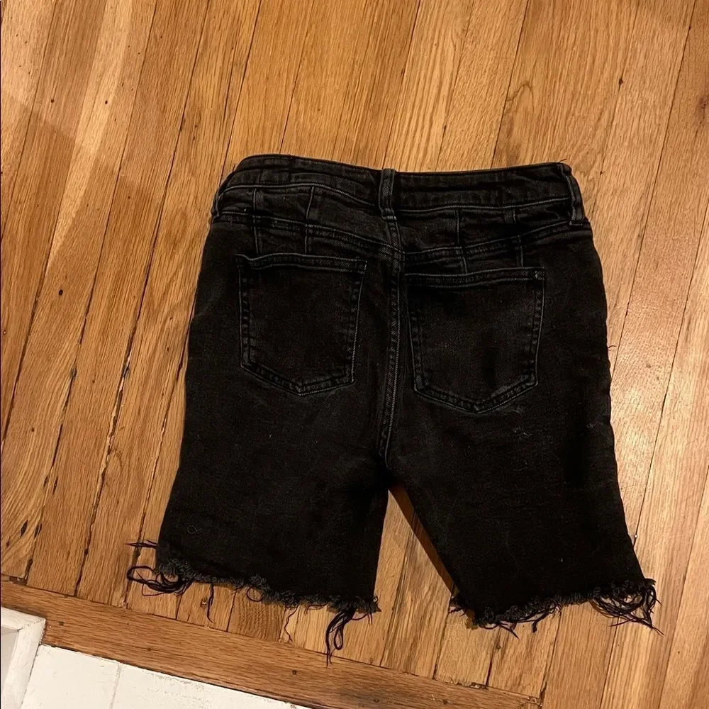 Free people Black Denim Shorts